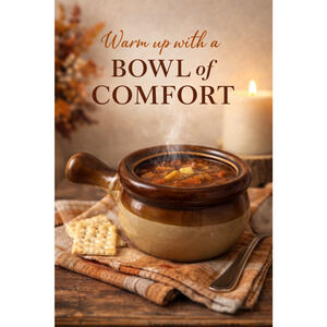 Vintage Boho Brown & Tan Ceramic Soup Bowl